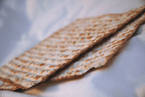 close up image of matzah