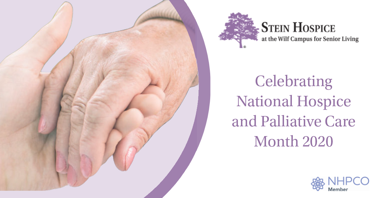 two hands holding each other. Celebrating National Hospice and Palliative Care Month 2020